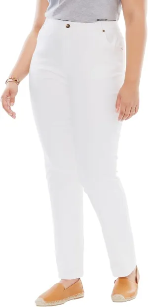 Woman Within Women's Plus Size Straight-Leg Stretch Denim Jean