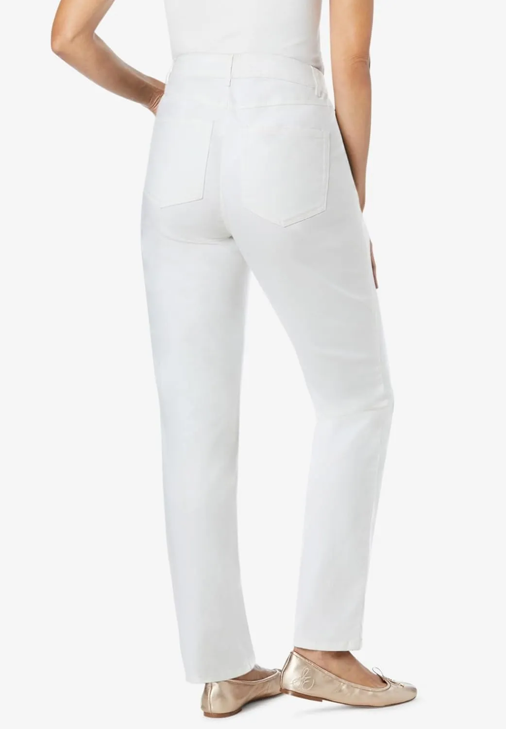 Woman Within Women's Plus Size Straight-Leg Stretch Denim Jean