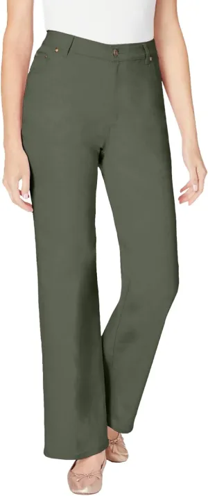 Woman Within Women's Plus Size Wide-Leg Stretch Denim Jean