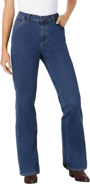 Woman Within Women's Plus Size Wide-Leg Stretch Denim Jean