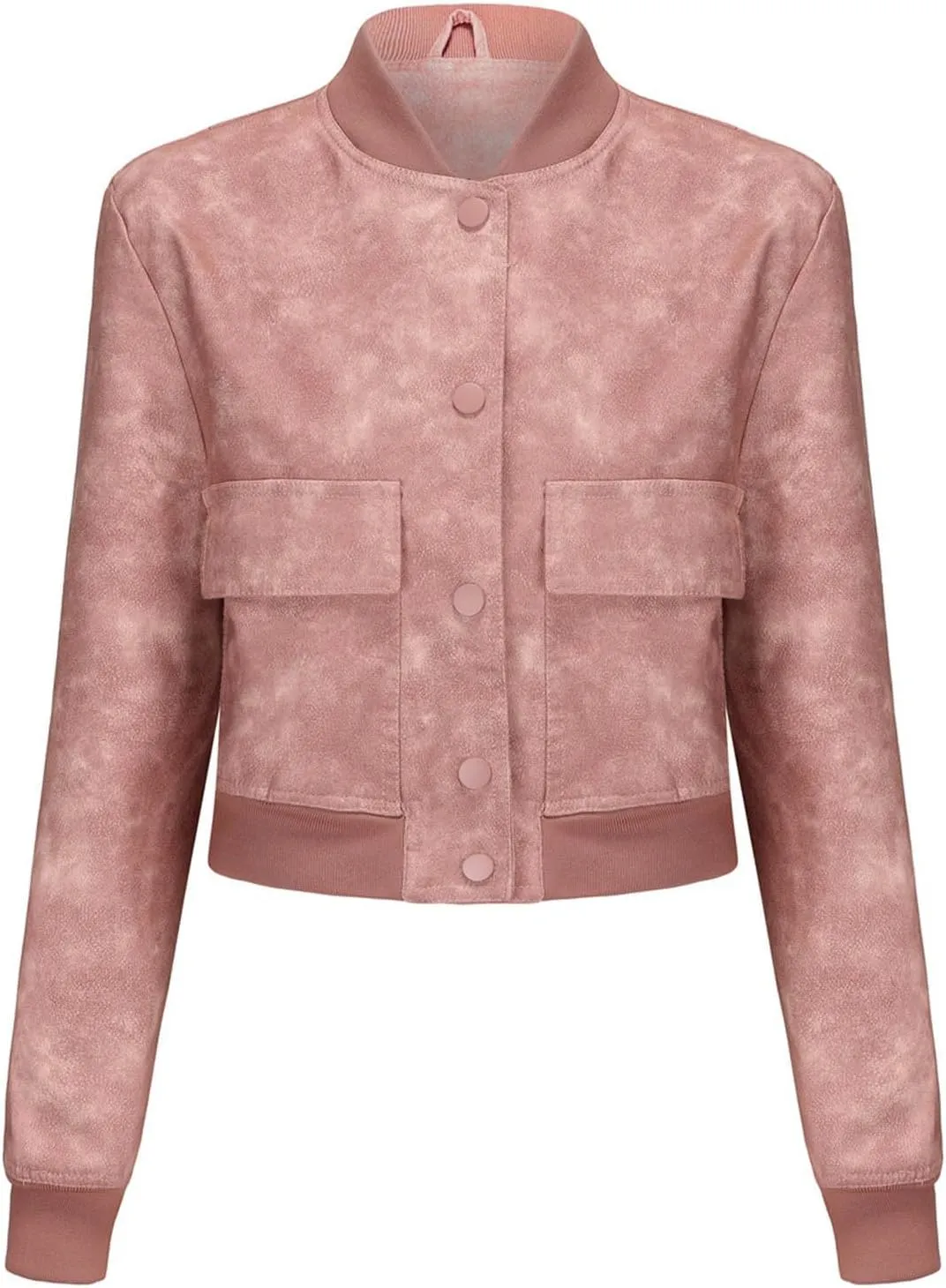 Women Faux Leather Blazer Jackets for Spring and Fall Fashion, Vegan Leather Button Down Coats, Motorcycle Jackets