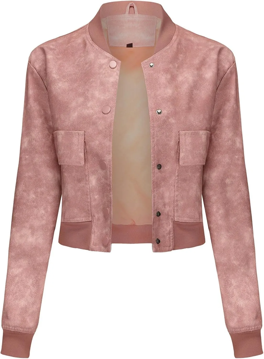 Women Faux Leather Blazer Jackets for Spring and Fall Fashion, Vegan Leather Button Down Coats, Motorcycle Jackets