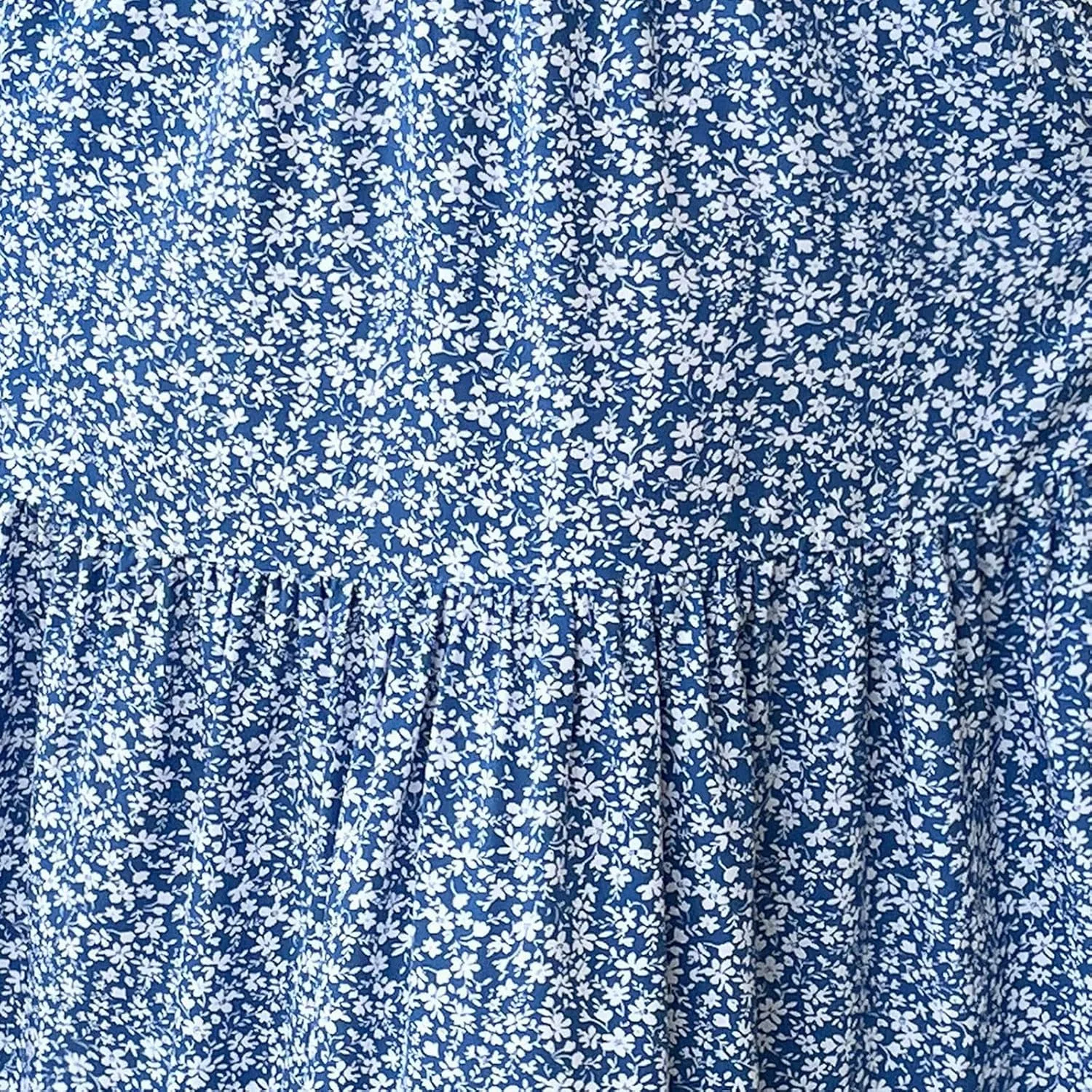 Women Floral Maxi Skirt Smocked High Waist Cotton Flowy Long Skirts Summer Boho Beach Hawaiian Vacation A Line Skirt