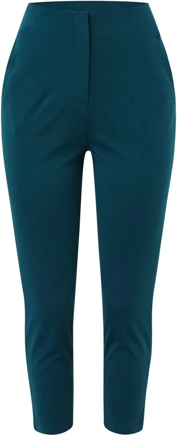 Women High Waist Casual Dress Pants Business Office Slim Skinny Trousers Solid Comfy Work Pant with Pocket #220