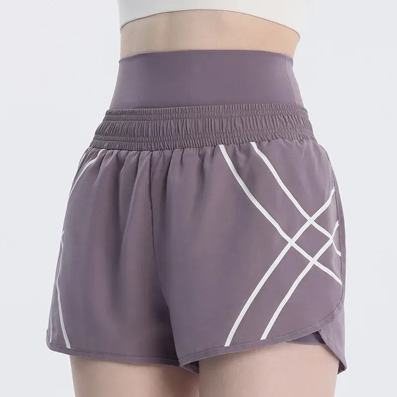 Women High Waist Workout Sport Shorts