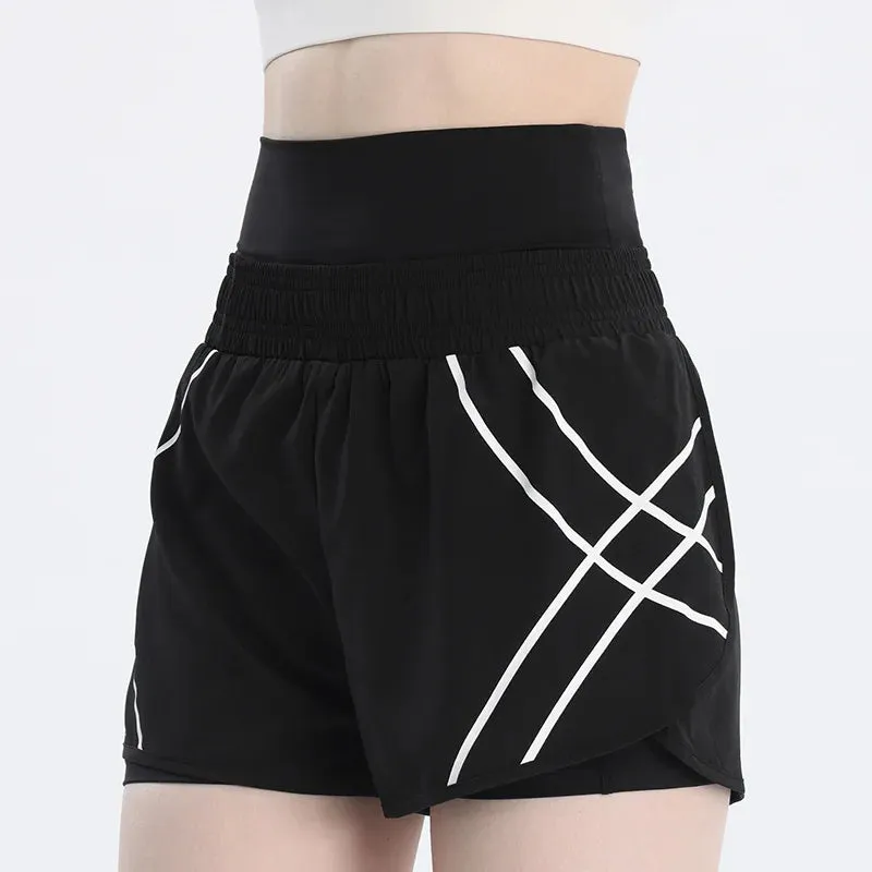 Women High Waist Workout Sport Shorts
