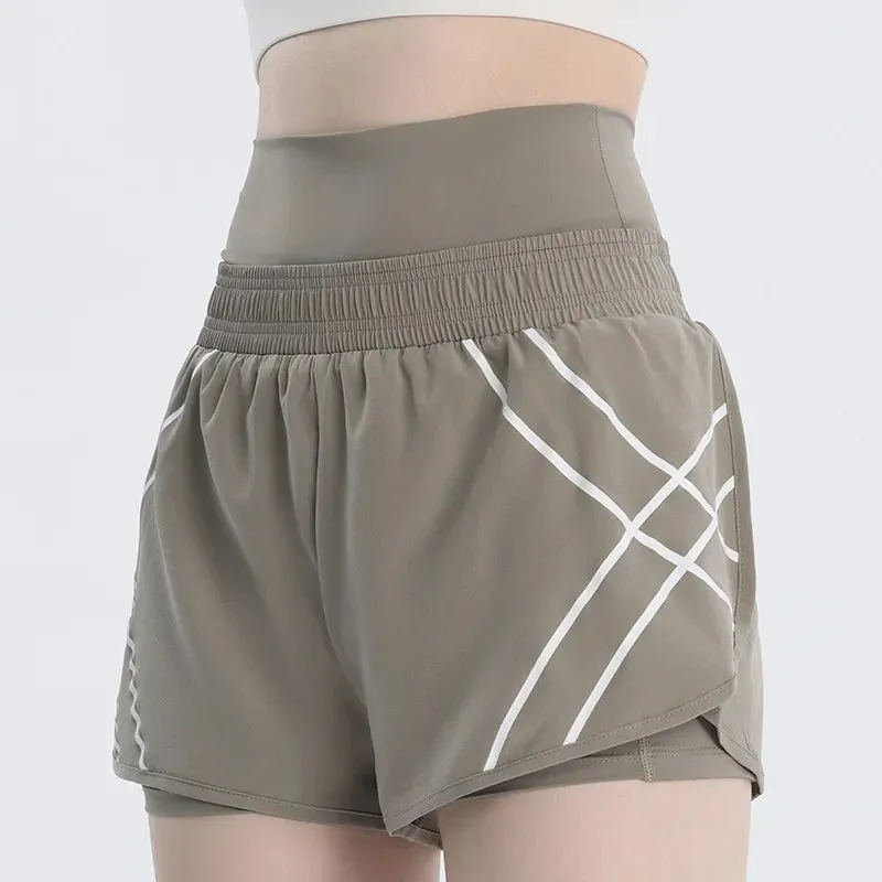 Women High Waist Workout Sport Shorts