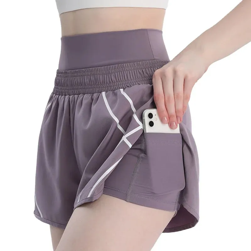 Women High Waist Workout Sport Shorts