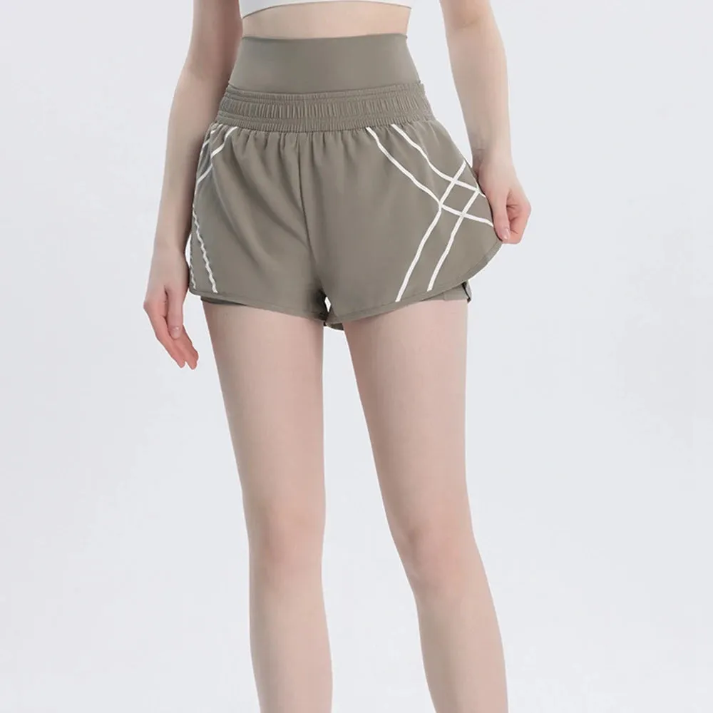 Women High Waist Workout Sport Shorts