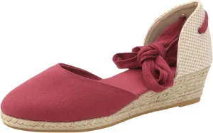 Women Shoes Fashionable Wedge Strappy Sandals Classic Strappy Thick Heel Sandals Summer Shoes