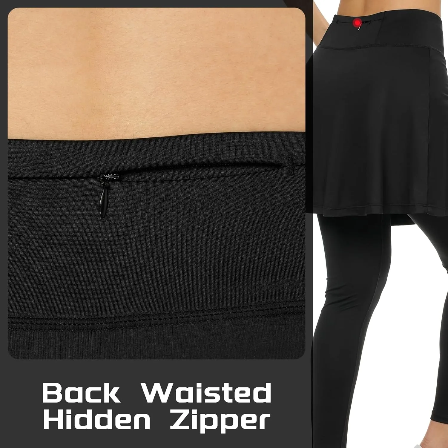Women Skirted Leggings with Pockets,Tennis Skorts Skirts with Leggings Yoga Skorts Capris