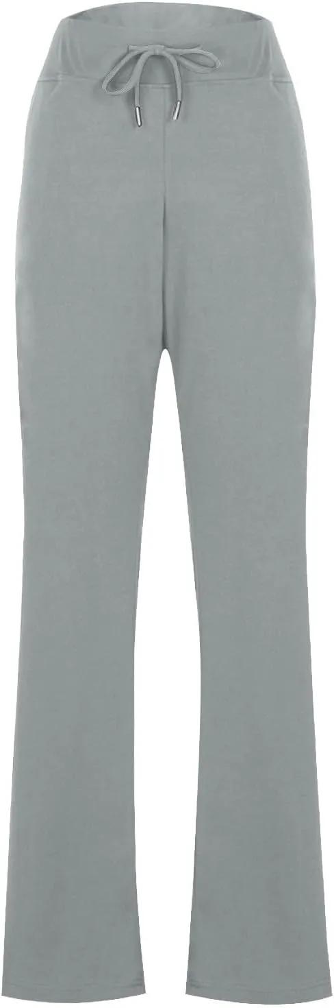 Women Straight Leg Work Pants Dressy Casual Trousers Solid Stretch Slim Fit Yoga Pant High Waist Slacks with Pocket