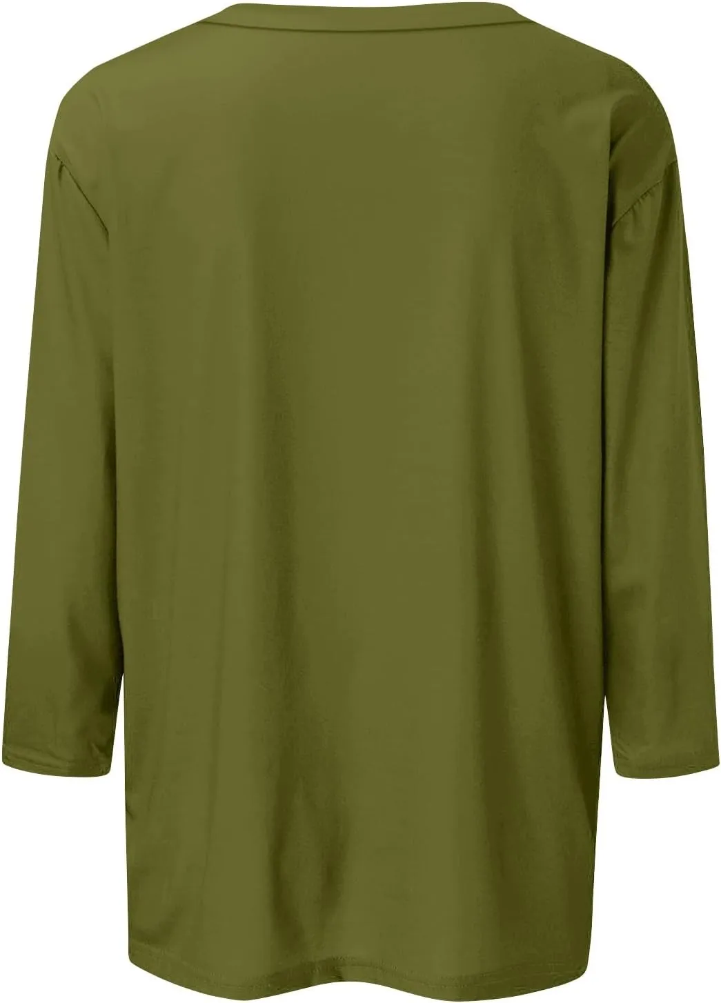 Women's 2024 Casual Tops 3/4 Sleeve T-Shirts Cute Crewneck Basic Business Tees Fashion Blouses