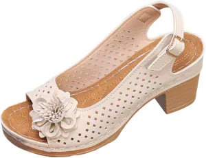 Womens Block Heel Sandals Summer Open Toe Ankle Buckle Strap Chunky Casual Hollow Out Platform Wedge Peep Slingback Dress Shoes Dressy Wedges Heels Comfortable Sandal Work Office Breathable
