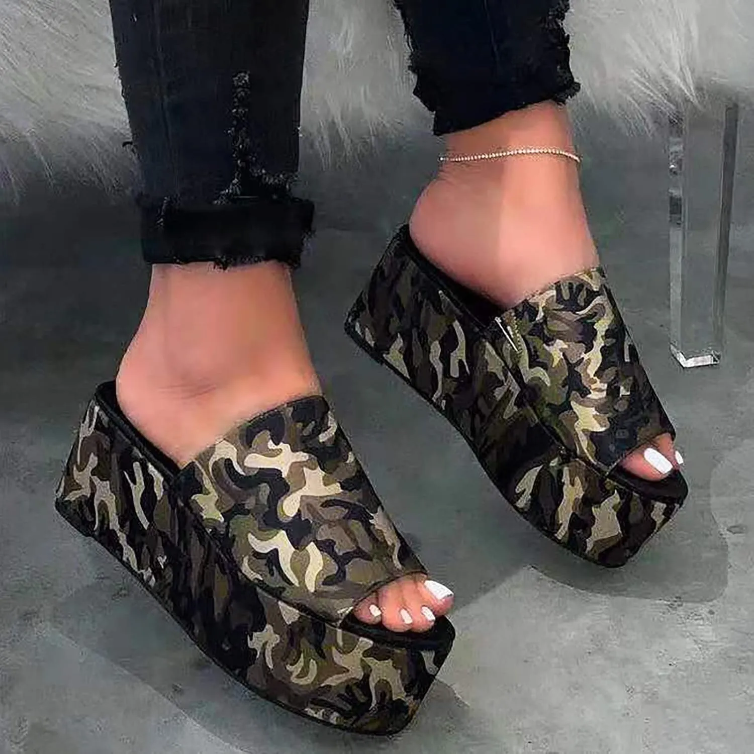 Women's Breathable Platform Sandals Comfort Lightweight Platform Sandal Orthopedic Sandals with Arch Support