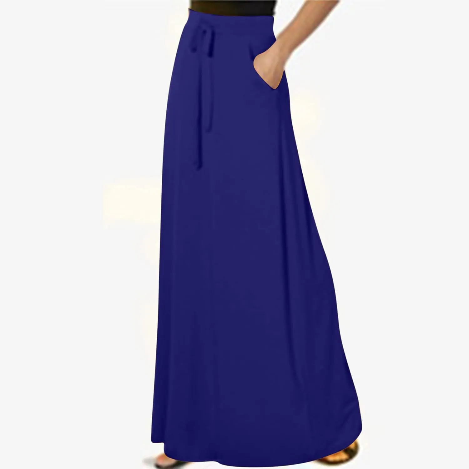 Womens Business Casual Pencil Skirt Solid Elastic High Waist Maxi Skirts 2024 Dressy Going Out Work Long Skirts