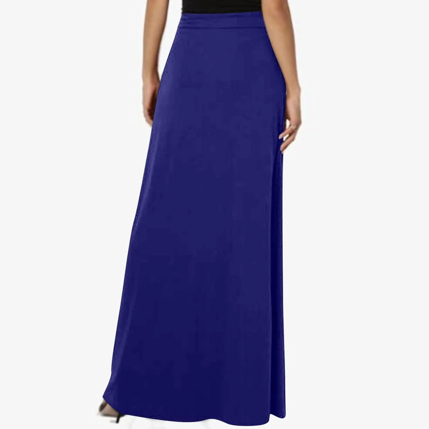 Womens Business Casual Pencil Skirt Solid Elastic High Waist Maxi Skirts 2024 Dressy Going Out Work Long Skirts