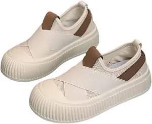 Women's Canvas Sneakers Canvas Flat Shoes Cloud Slip Shoes Running Shoes Thick Bottom Mesh Shoes Muffin Shoes Biscuit Shoes