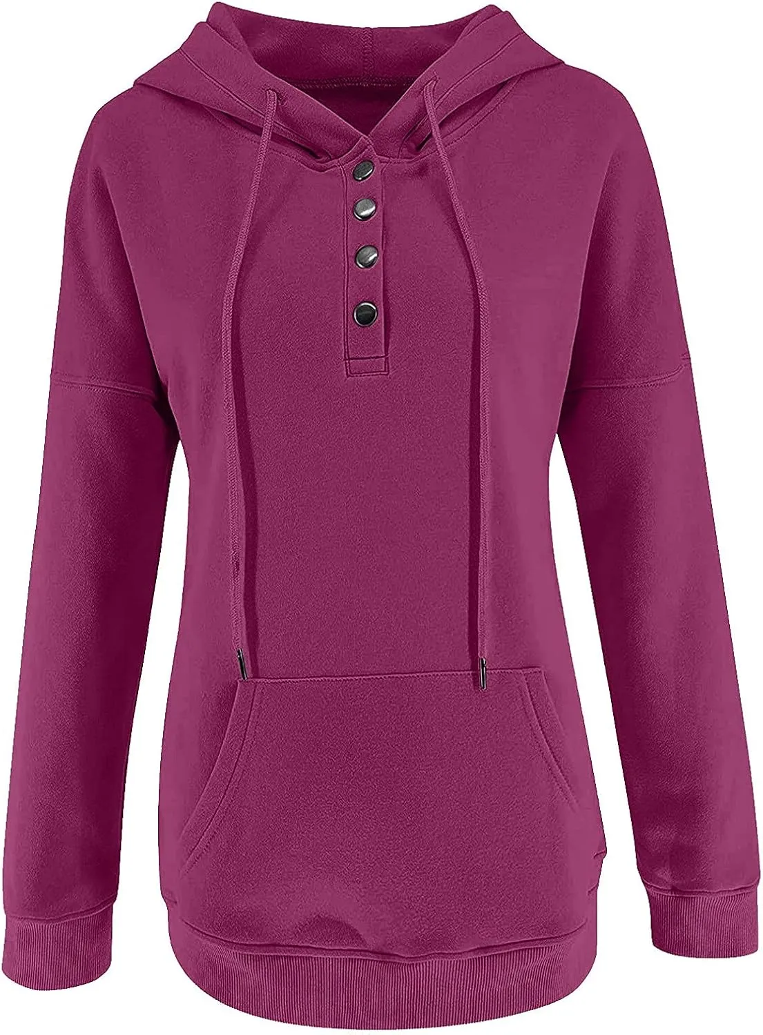 Womens Casual Hoodies Pullover Tops,2022 Fall Clothes Drawstring Long Sleeve Sweatshirts with Pocket