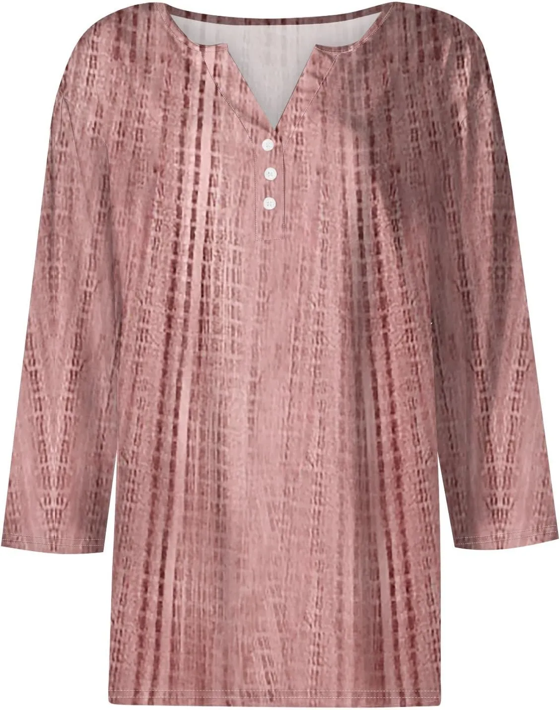 Women's Casual V-Neck 3/4 Sleeve Button Down Floral Print Blouse Top for Spring and Summer Fashion Outfit