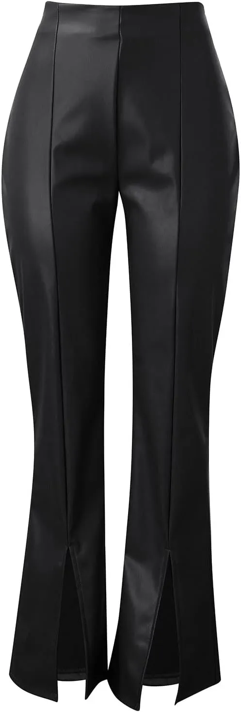 Womens Drawstring Elastic Waist Satin Sweatpants Ankle Length Joggers with Pocket Push up