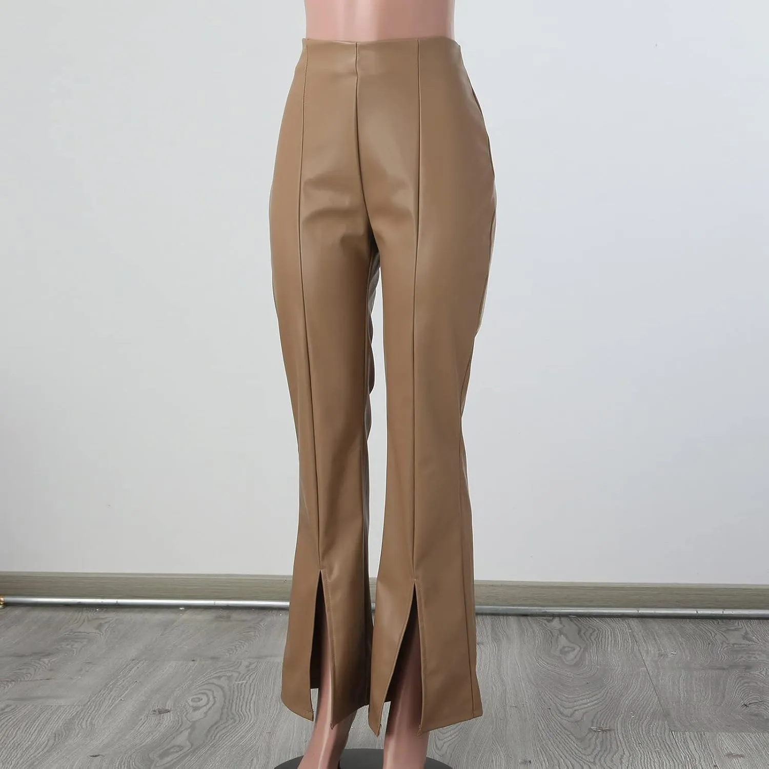 Womens Drawstring Elastic Waist Satin Sweatpants Ankle Length Joggers with Pocket Push up
