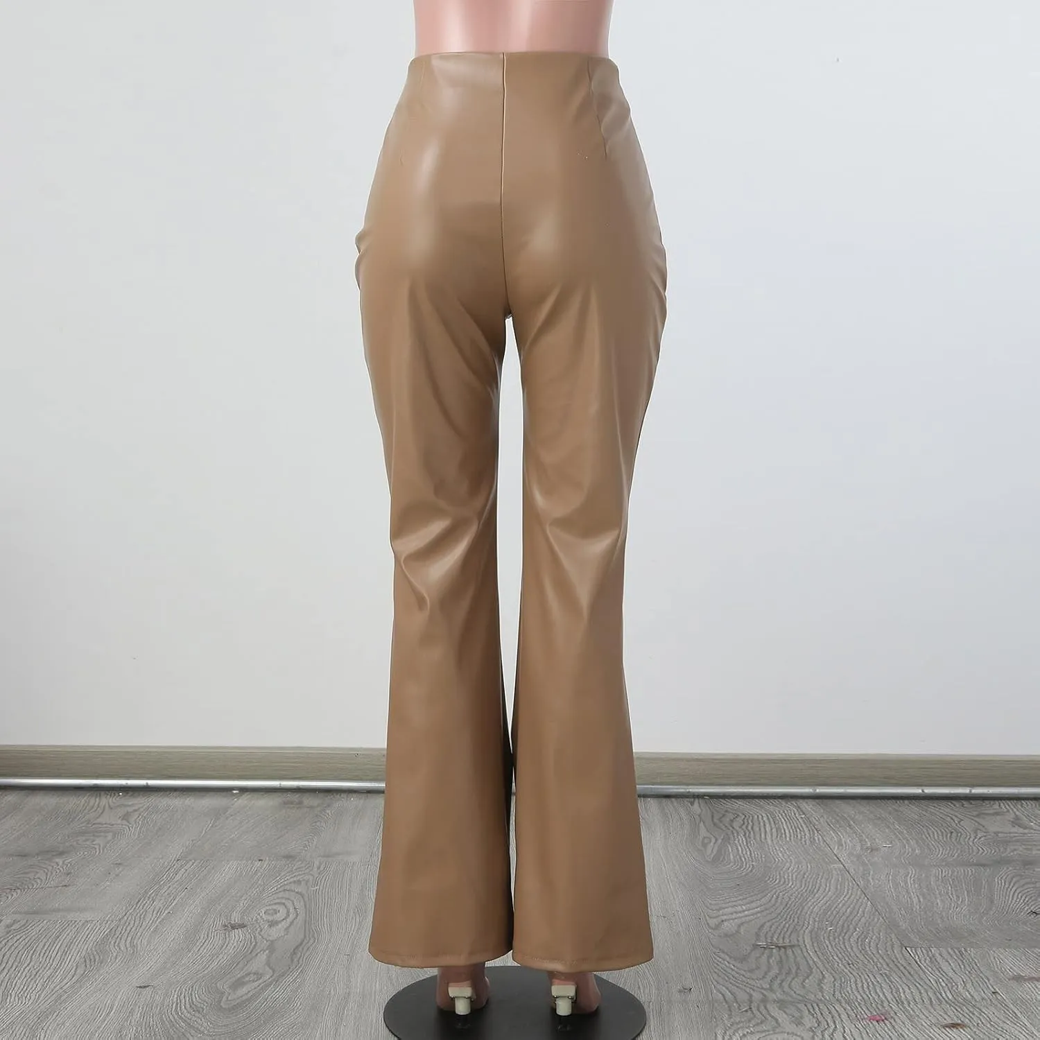 Womens Drawstring Elastic Waist Satin Sweatpants Ankle Length Joggers with Pocket Push up