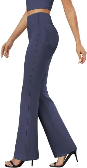 Womens Dress Pants 2025 Bootcut Business Casual Work Pants with Pockets High Waist Stretchy Trousers Slacks