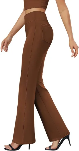 Womens Dress Pants 2025 Bootcut Business Casual Work Pants with Pockets High Waist Stretchy Trousers Slacks
