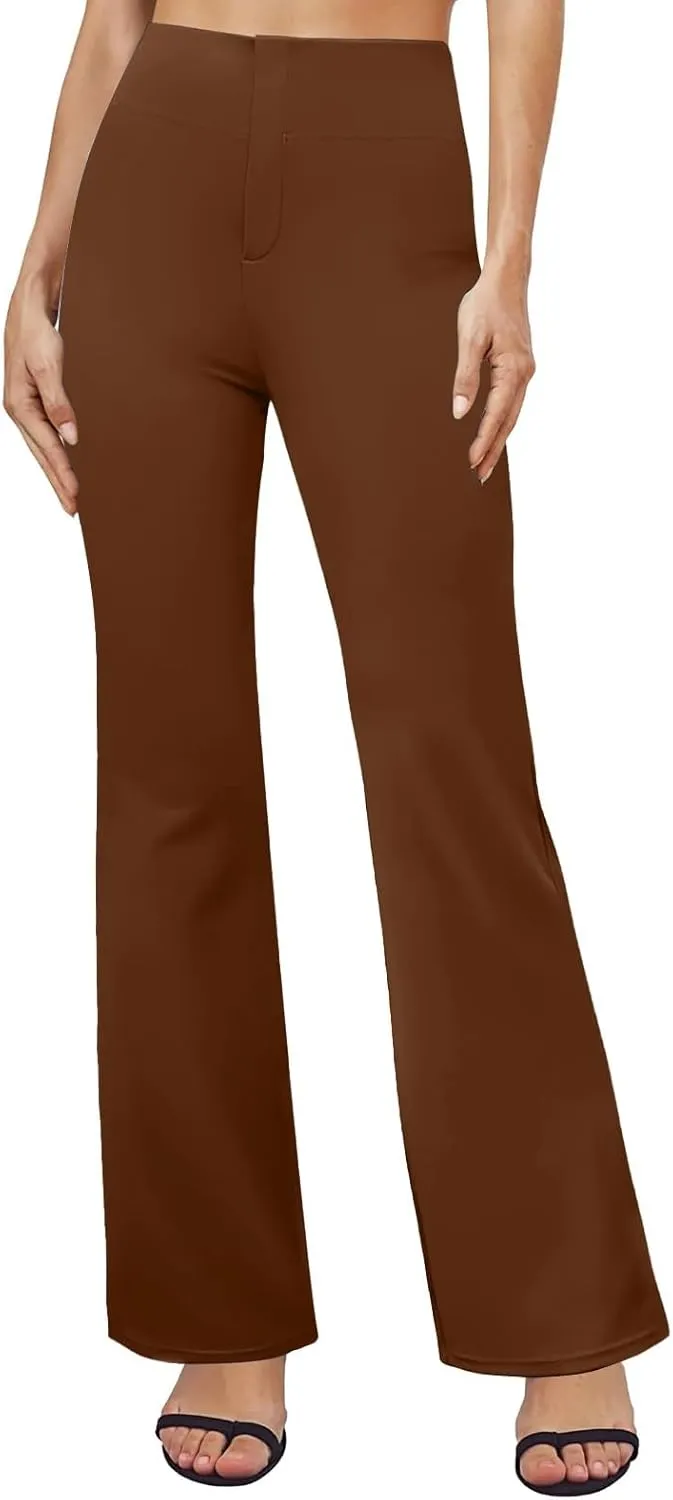 Womens Dress Pants 2025 Bootcut Business Casual Work Pants with Pockets High Waist Stretchy Trousers Slacks