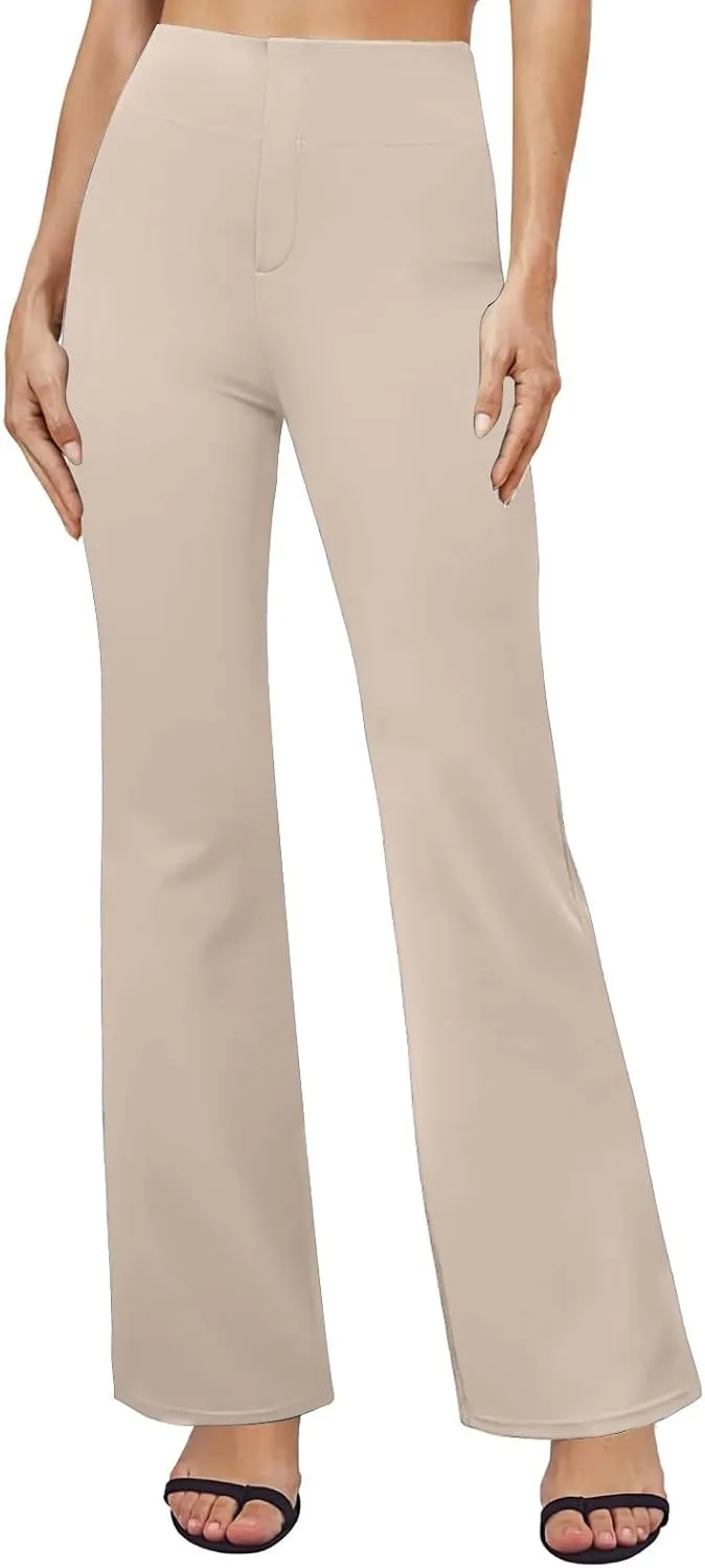 Womens Dress Pants 2025 Bootcut Business Casual Work Pants with Pockets High Waist Stretchy Trousers Slacks