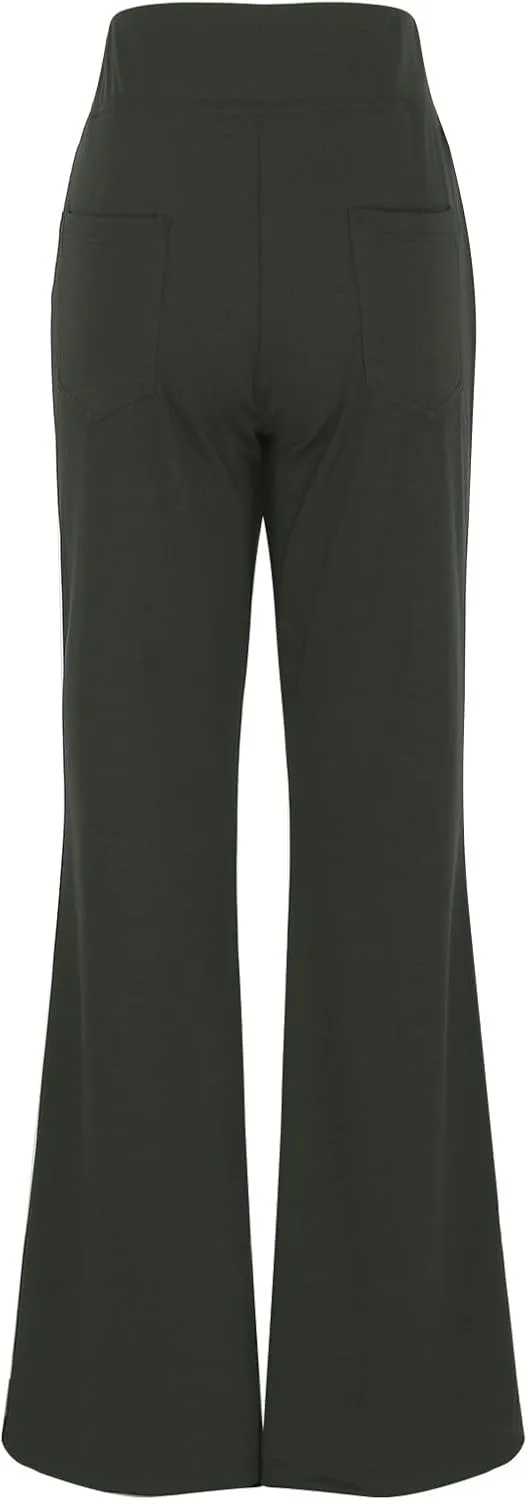 Womens Dress Pants 2025 Bootcut Business Casual Work Pants with Pockets High Waist Stretchy Trousers Slacks