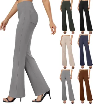 Womens Dress Pants 2025 Bootcut Business Casual Work Pants with Pockets High Waist Stretchy Trousers Slacks