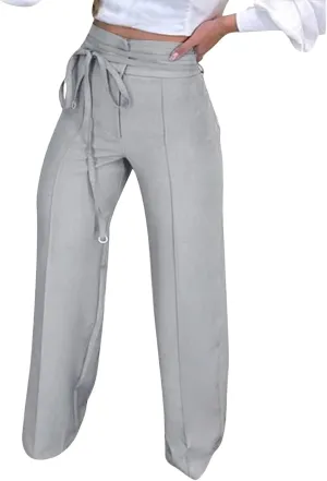 Womens Elegant Casual Daily Straight Leg Casual Pants Suit Pants Solid Color Pockets Trousers Pants Women Casual