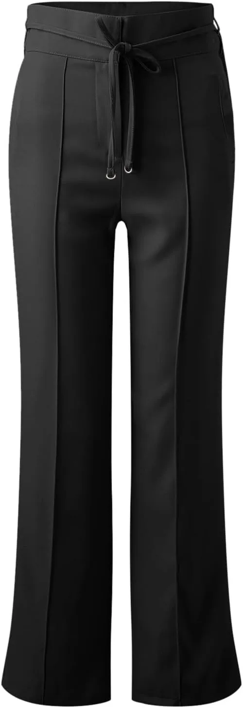Womens Elegant Casual Daily Straight Leg Casual Pants Suit Pants Solid Color Pockets Trousers Pants Women Casual