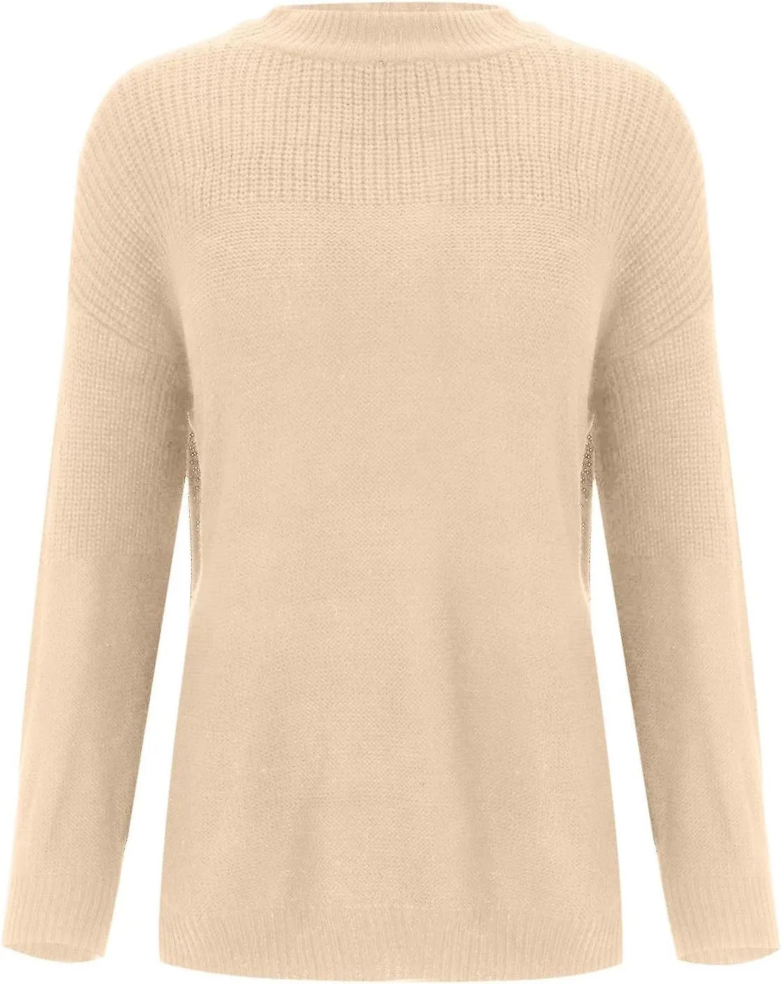 Women's Fashion Long Sleeve Striped Color Block Knitted Sweater 2024 Fall Casual Crew Neck Pullover Jumper Tops