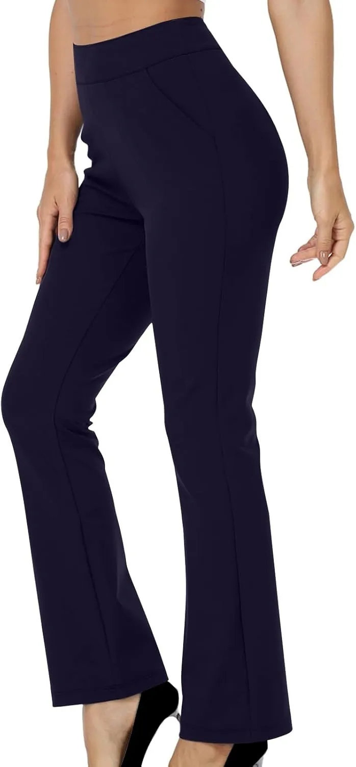 Womens Flare Yoga Leggings Bootcut Leggings Dress Pants Business Casual Pants High Waist Trousers Work Office Pants