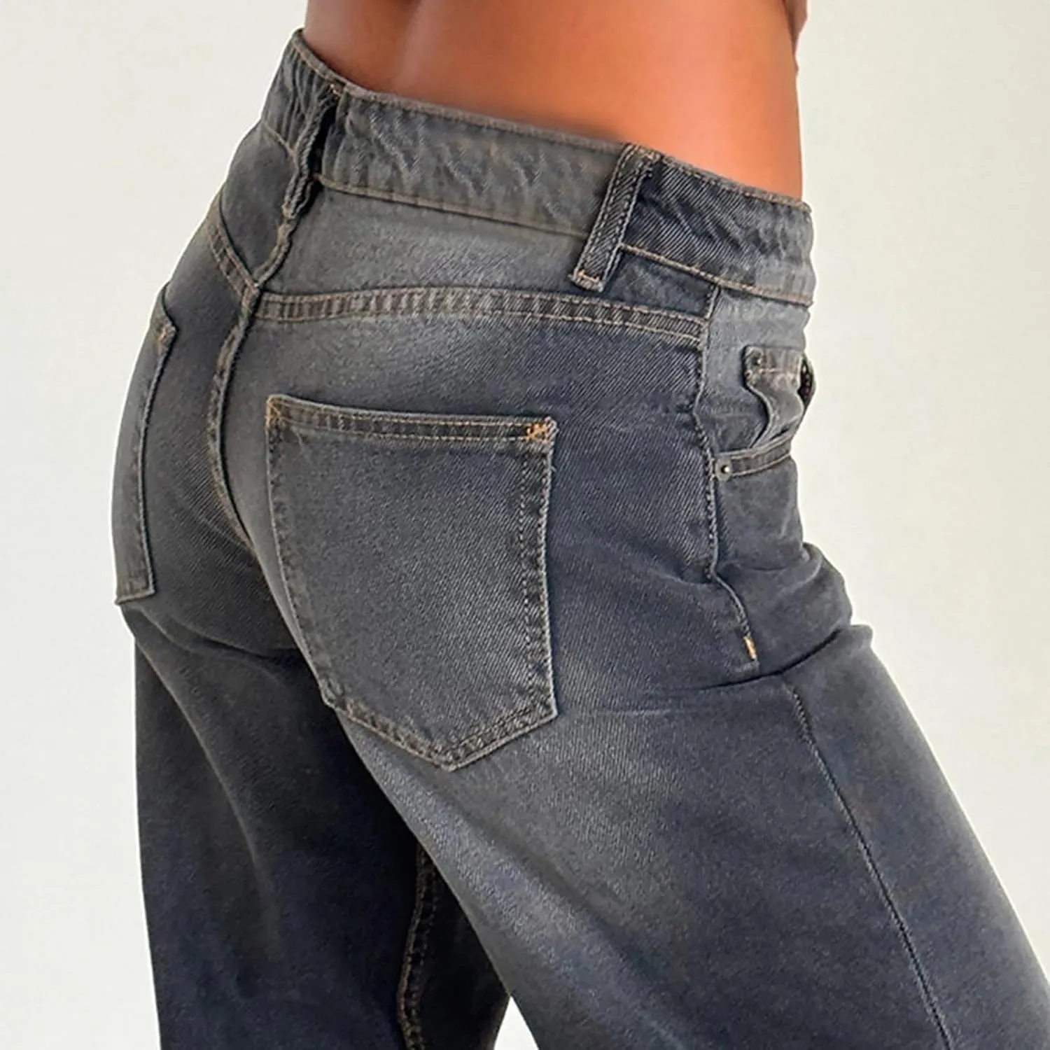 Womens French Terry Wide Leg Sweatpants Jeans Vintage Distressed Breathable Comfort Pants Casual Workout Y2K Clothes