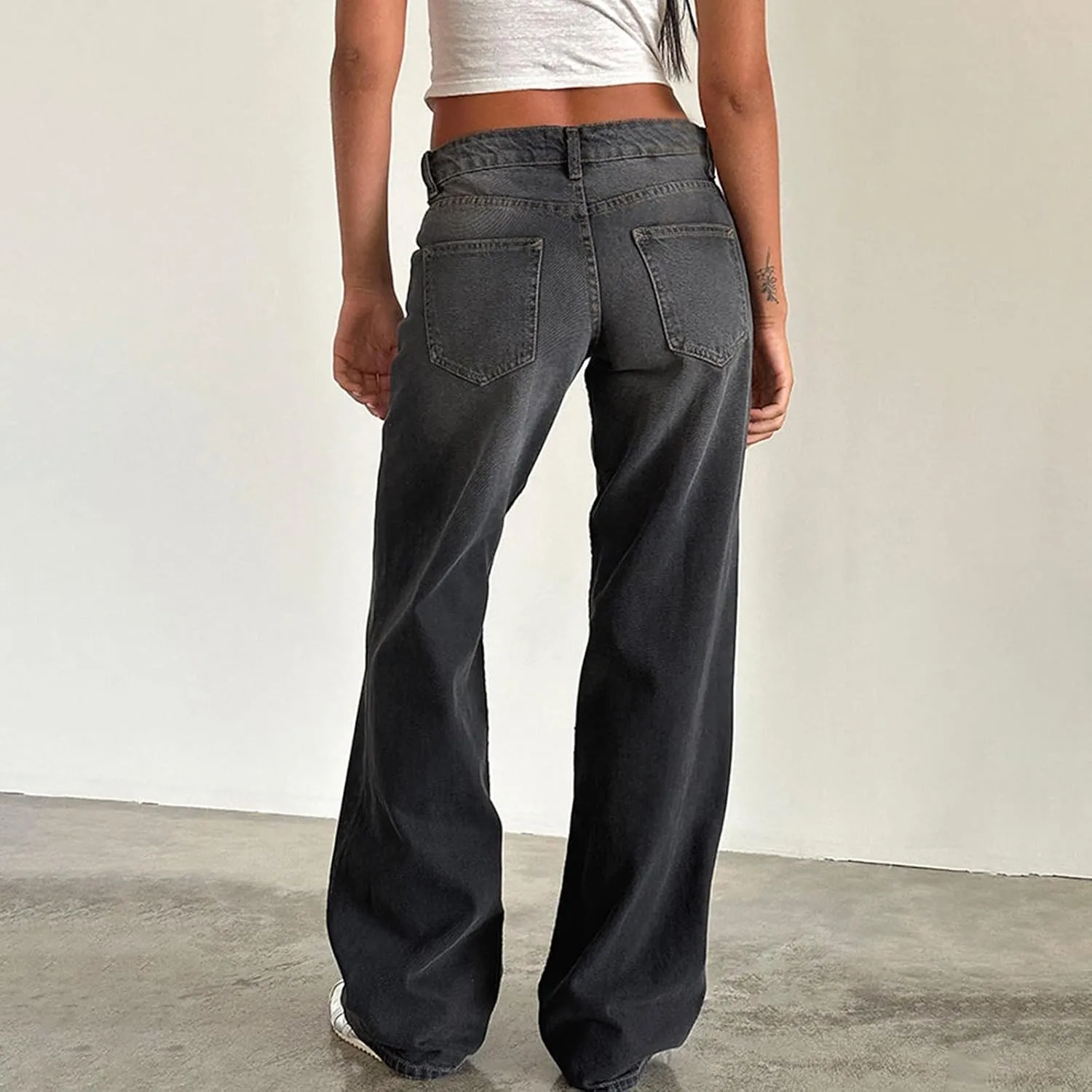 Womens French Terry Wide Leg Sweatpants Jeans Vintage Distressed Breathable Comfort Pants Casual Workout Y2K Clothes