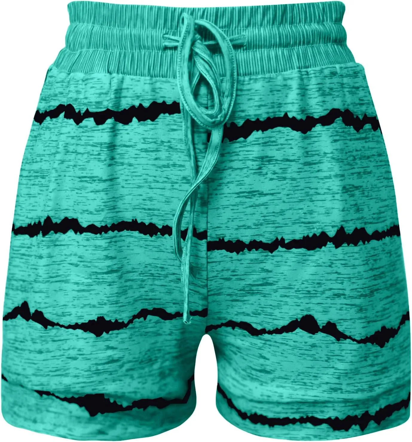 Women's High Waisted Beach Shorts 2025 Prime of Day Striped Loose Fit Elastic Drawstring Summer Vacation Short with Pocket