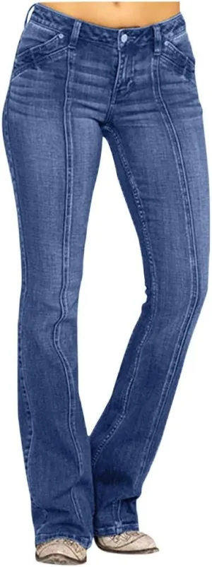 Women's High Waisted Jeans Waisted Trousers Jeans Lace Poket Denim Women's Jeans Casual Denim Pants Pants for Women