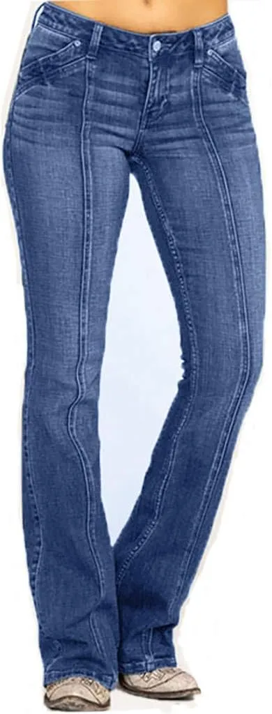 Women's High Waisted Jeans Waisted Trousers Jeans Lace Poket Denim Women's Jeans Casual Denim Pants Pants for Women