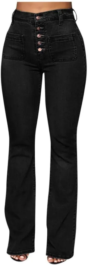 Women's High Waisted Jeans Waisted Trousers Jeans Lace Poket Denim Women's Jeans Casual Denim Pants Pants for Women