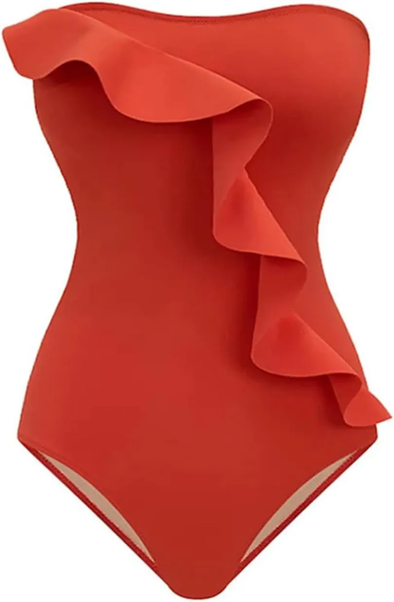 Womens One Piece Swimsuit Bathing Suit with Beach Cover up Wrap Skirt Two Piece Tummy Control Monokini Set Swimwear