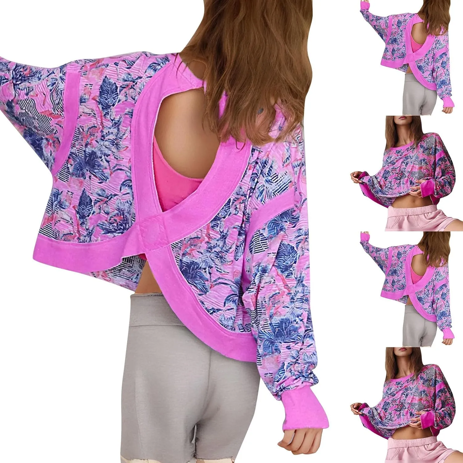 Womens Open Back Workout Tops Backless Long Sleeve Trendy Open Back Athletic Shirts Winter/Fall Outfits 2025