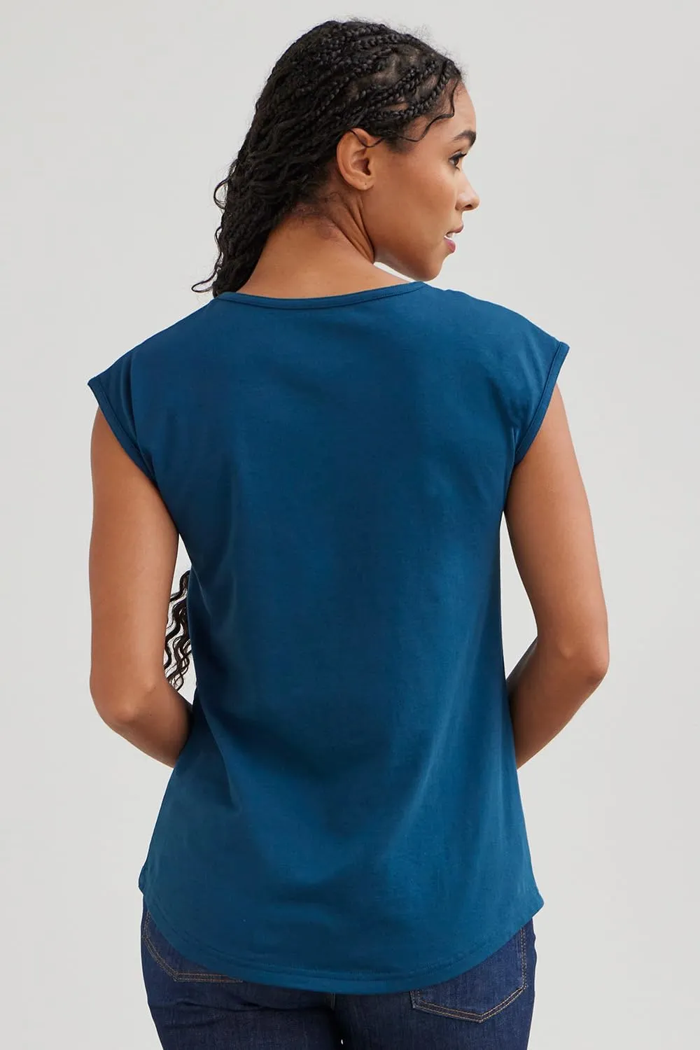 Women's Organic Pima Cotton Cap Sleeve Easy Tee