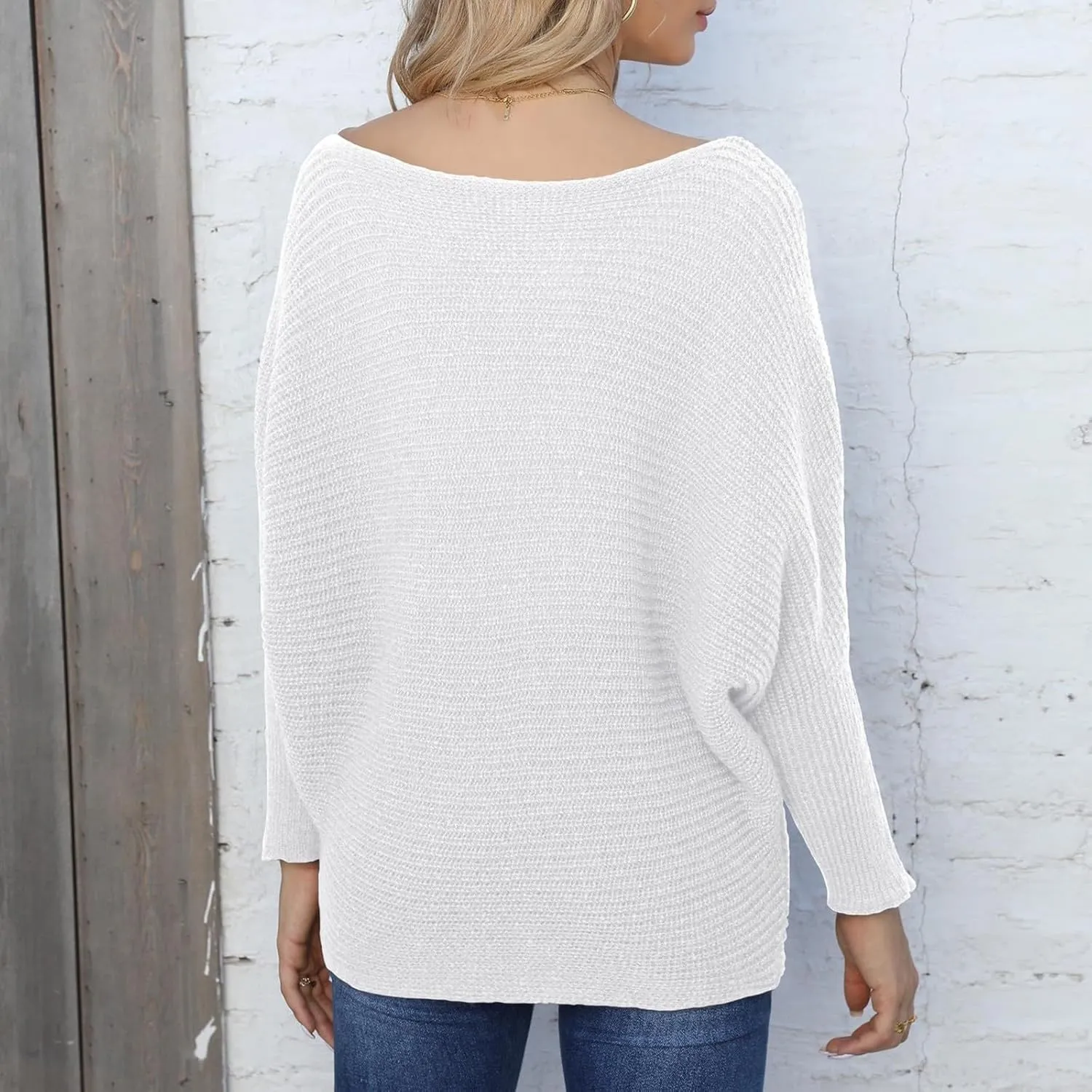 Womens Oversized Crewneck Long Sleeve Sweater Pullover Top Casual Ribbed Knit Sweaters Top 2024 Fall Outfits