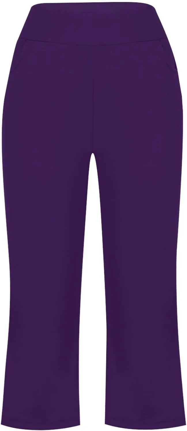 Womens Pants for Work High Waist Pull on Stretchy Trousers Dressy Yoga Pants Slacks Ladies Dress Pants with Pockets