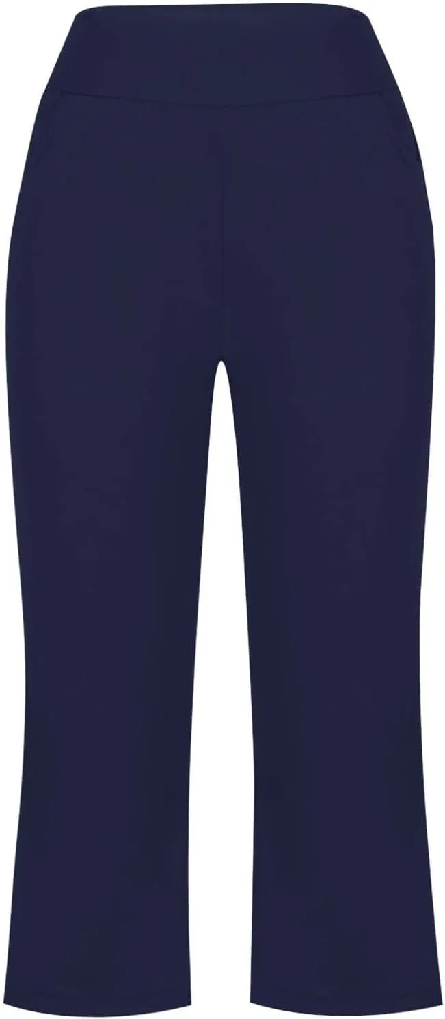 Womens Pants for Work High Waist Pull on Stretchy Trousers Dressy Yoga Pants Slacks Ladies Dress Pants with Pockets