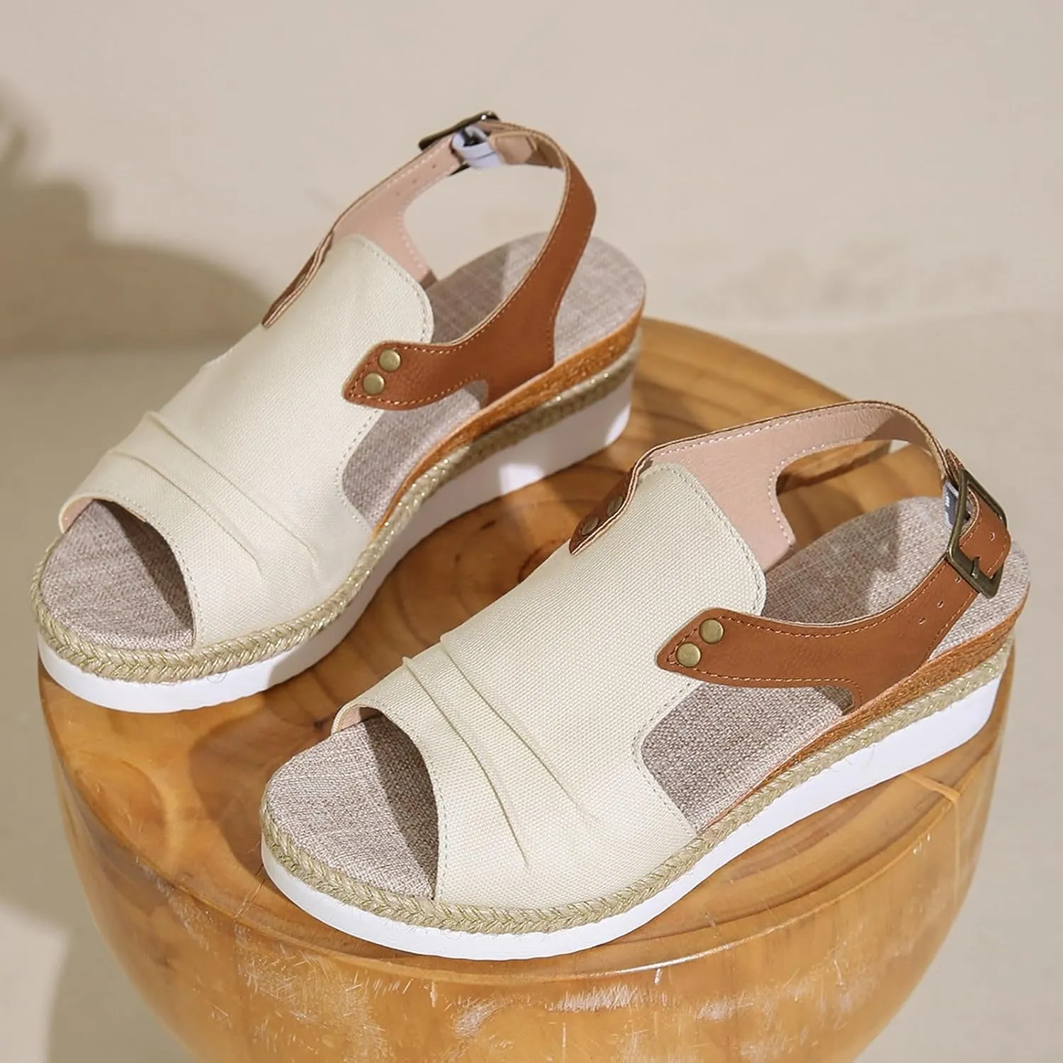 Women's Platform Wedge Sandals Wedge Sandals for Women Comfortable Casual Arch Support Sandal Soft Summer Beach